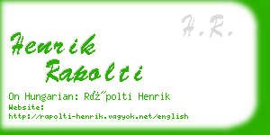 henrik rapolti business card